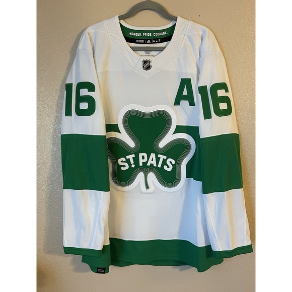 Men's Size 56 Toronto‎ Maple Leafs St. Pats Mitch Marner Adidas Authentic Jersey